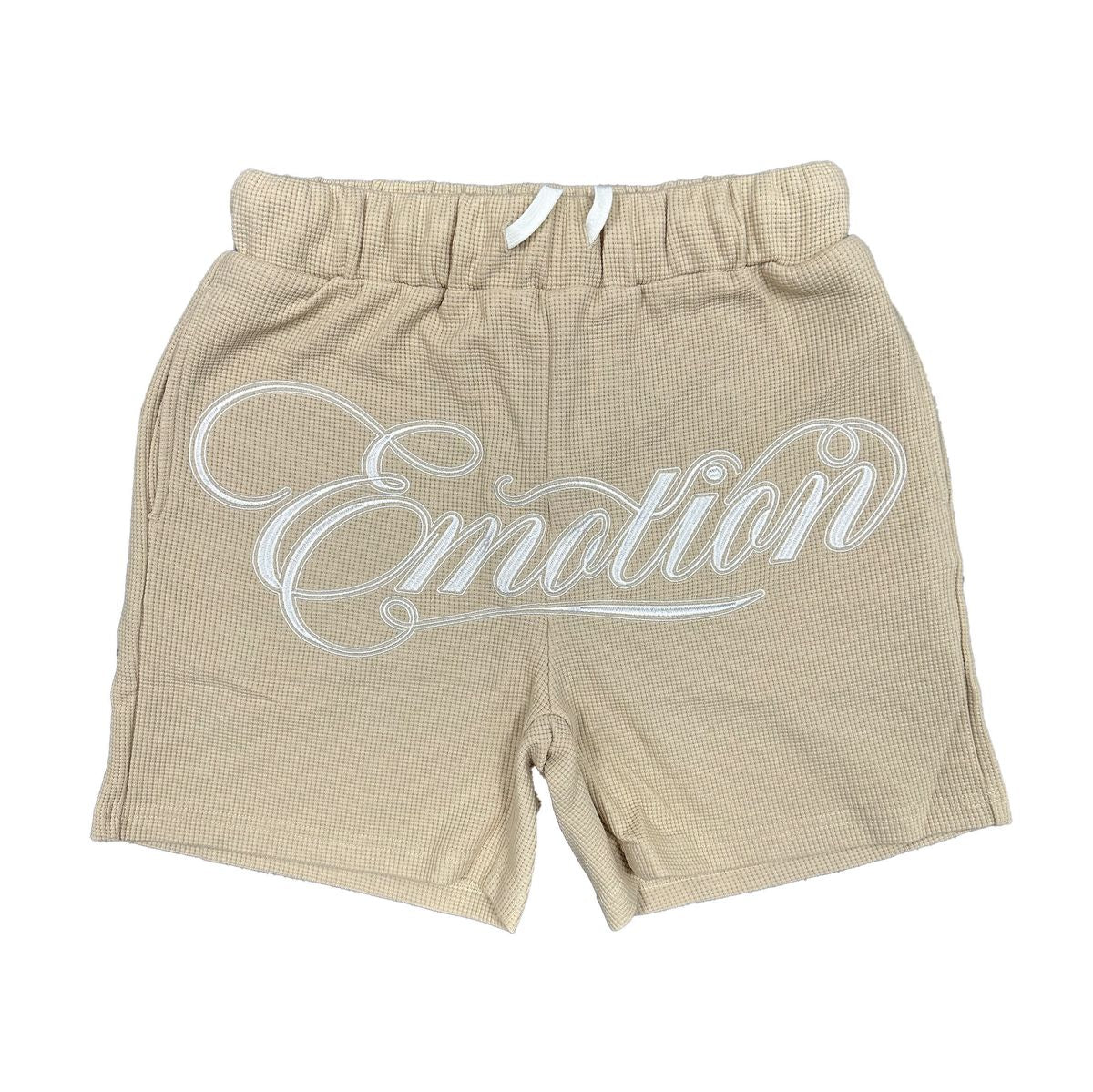 Mix emotion Cream Signature Button Up Short Set