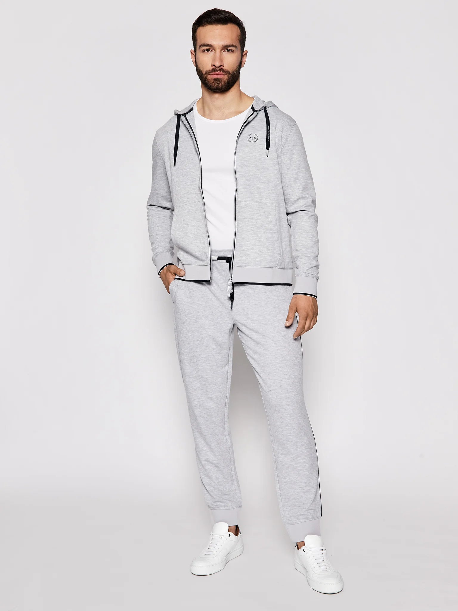 armani exchange grey trouser