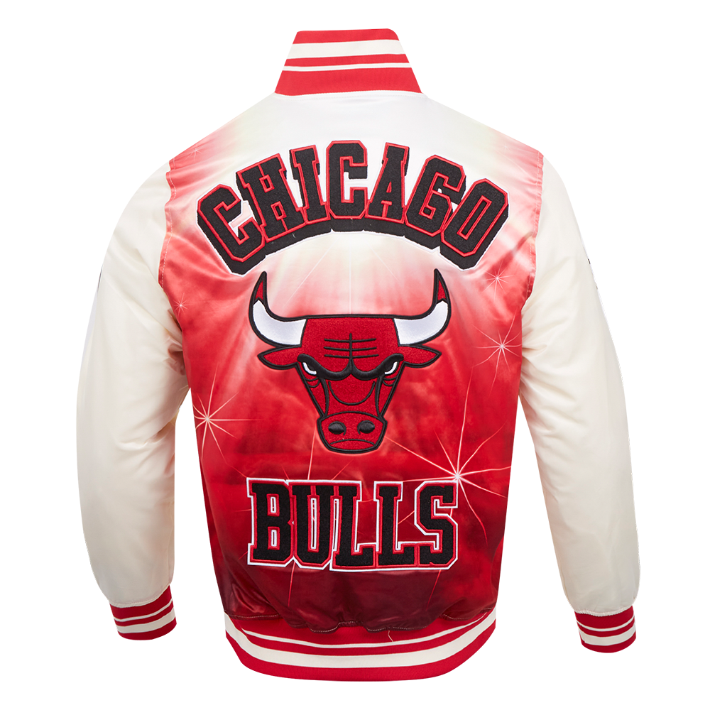Pro standard NBA CHICAGO BULLS SUBLIMATED MEN'S SATIN JACKET-WHITE