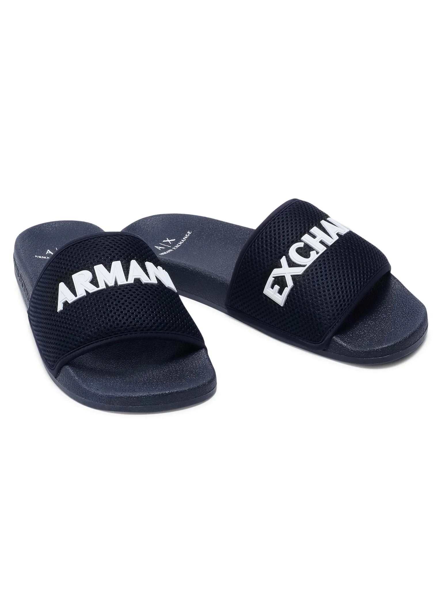 ARMANI EXCHANGE. Logo Slides in Mesh (navy blue)