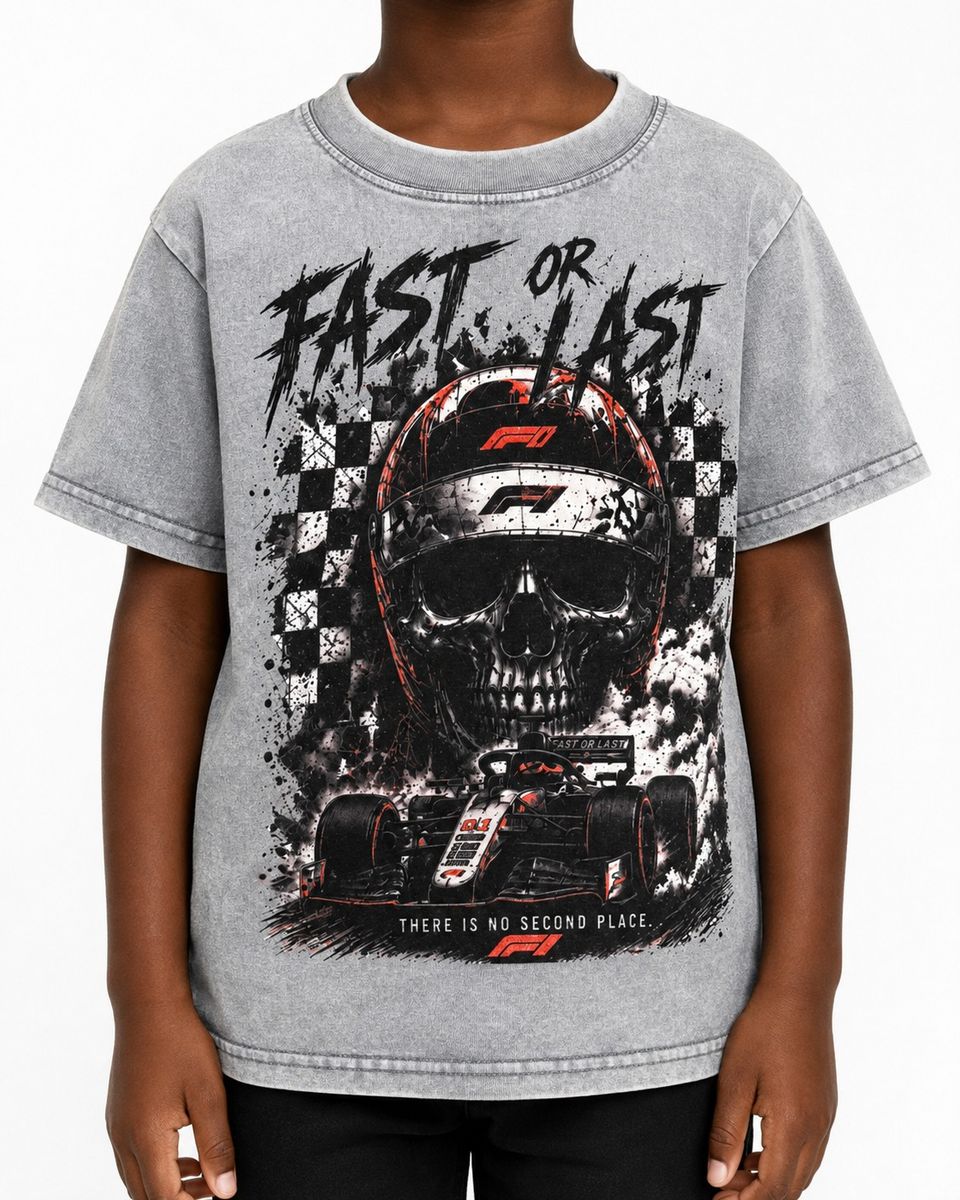 Dstrkt Kids Tee Fast Or Last Gray