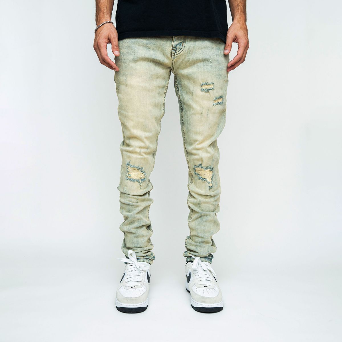 PALI “SPIDER” WEB WASH JEANS