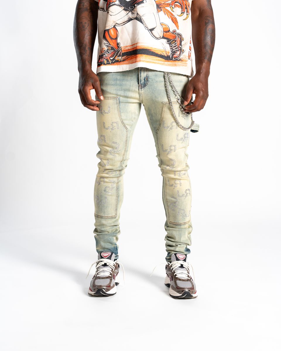 Relapse Jeans RJ Stone Sand Wash Skinny Denim