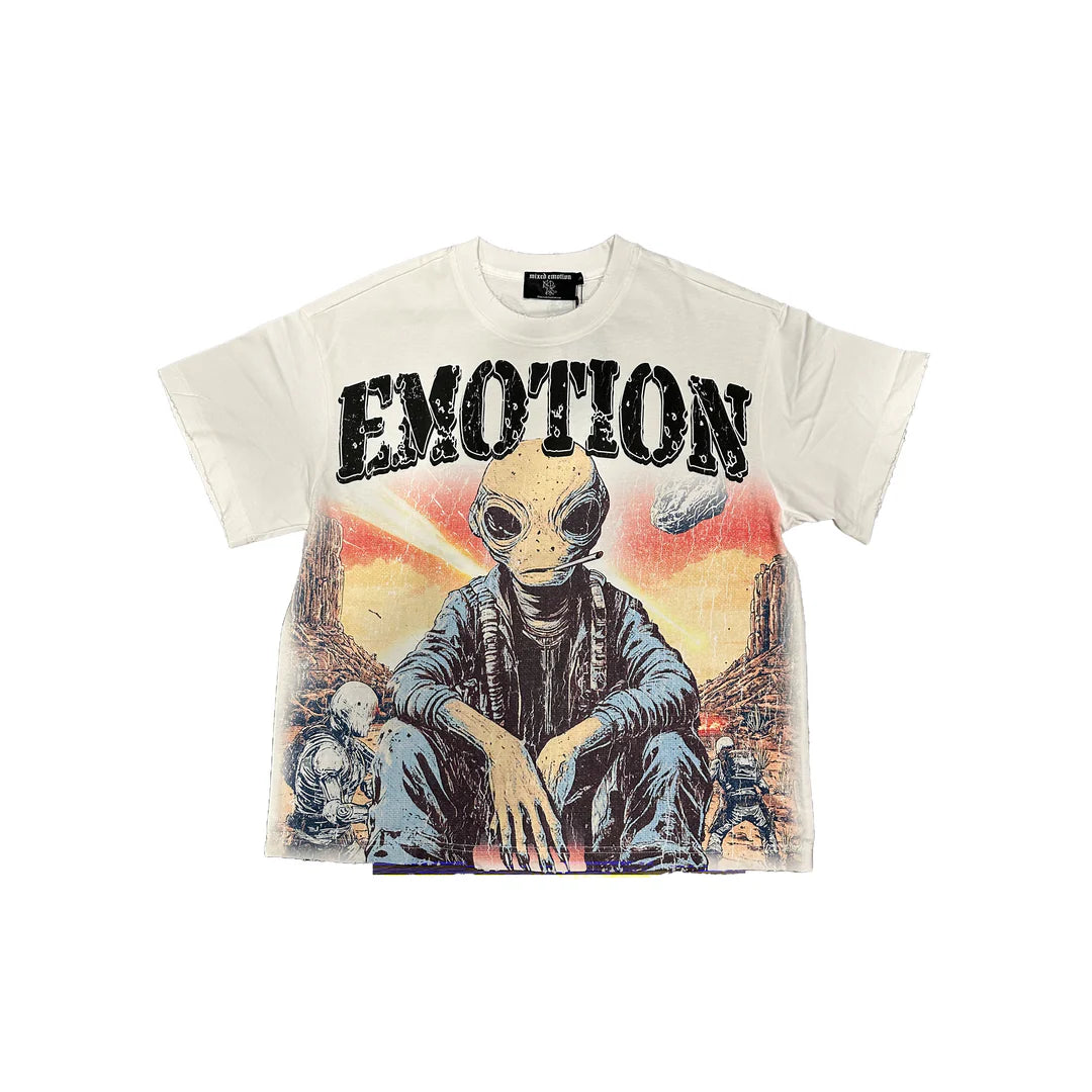 Mixed emotions White “Invasion” Tee
