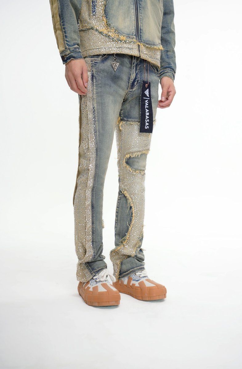 valabasas downfall stacked vintage blue wash
