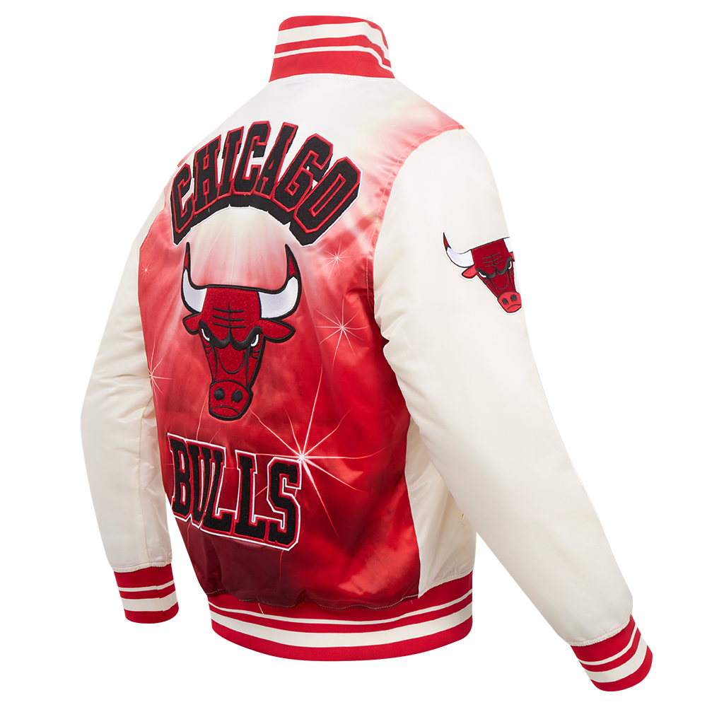 Pro standard NBA CHICAGO BULLS SUBLIMATED MEN'S SATIN JACKET-WHITE