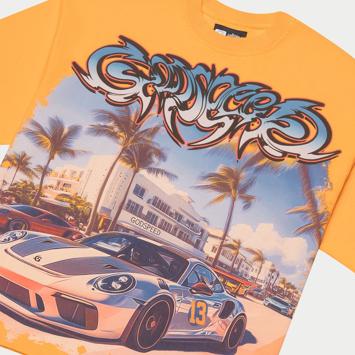 Godspeed “Car Meet Miami” Tee – Sand