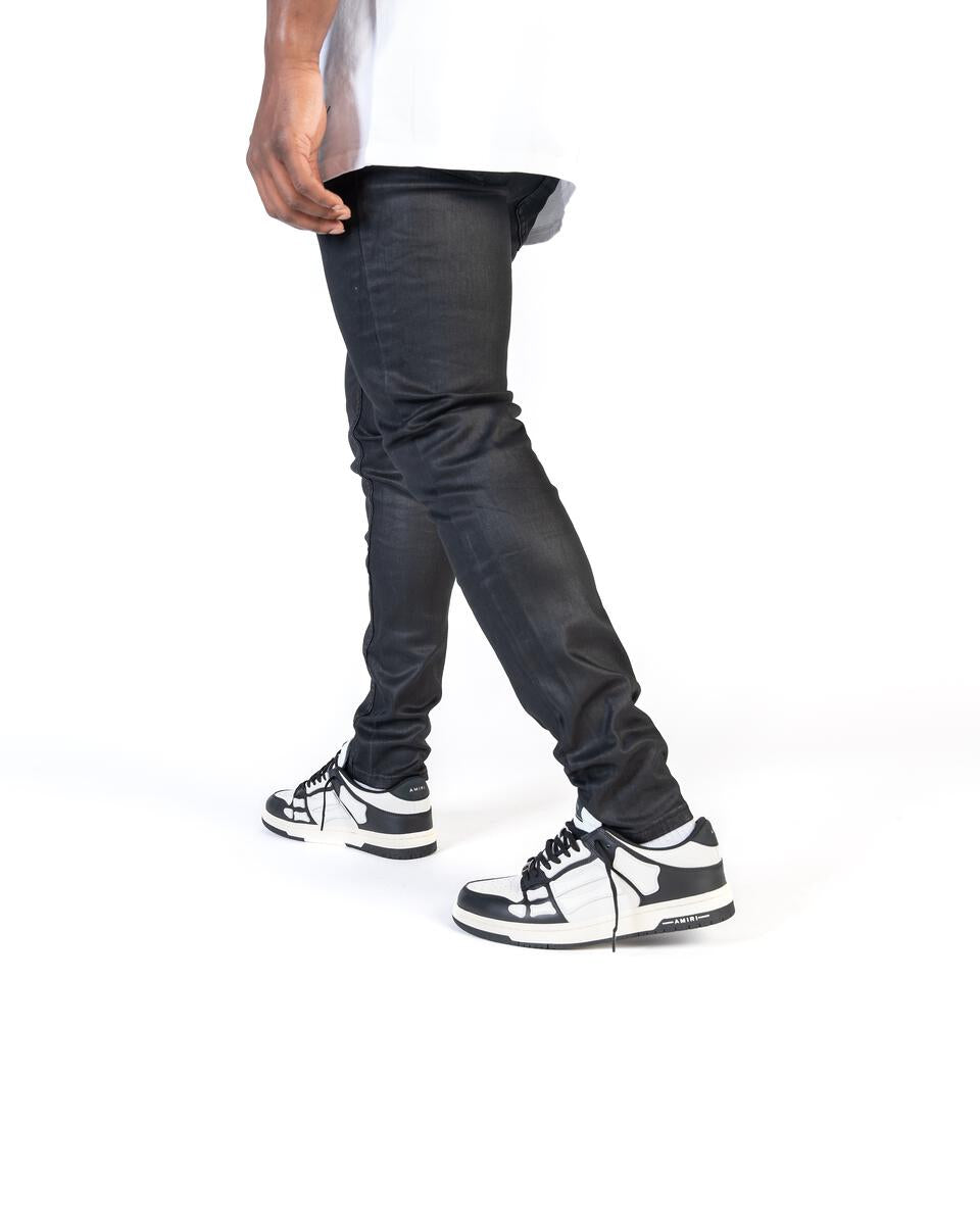 RELAPSE JEANS NO MORE 105 SKINNY DENIM BLACK WAX