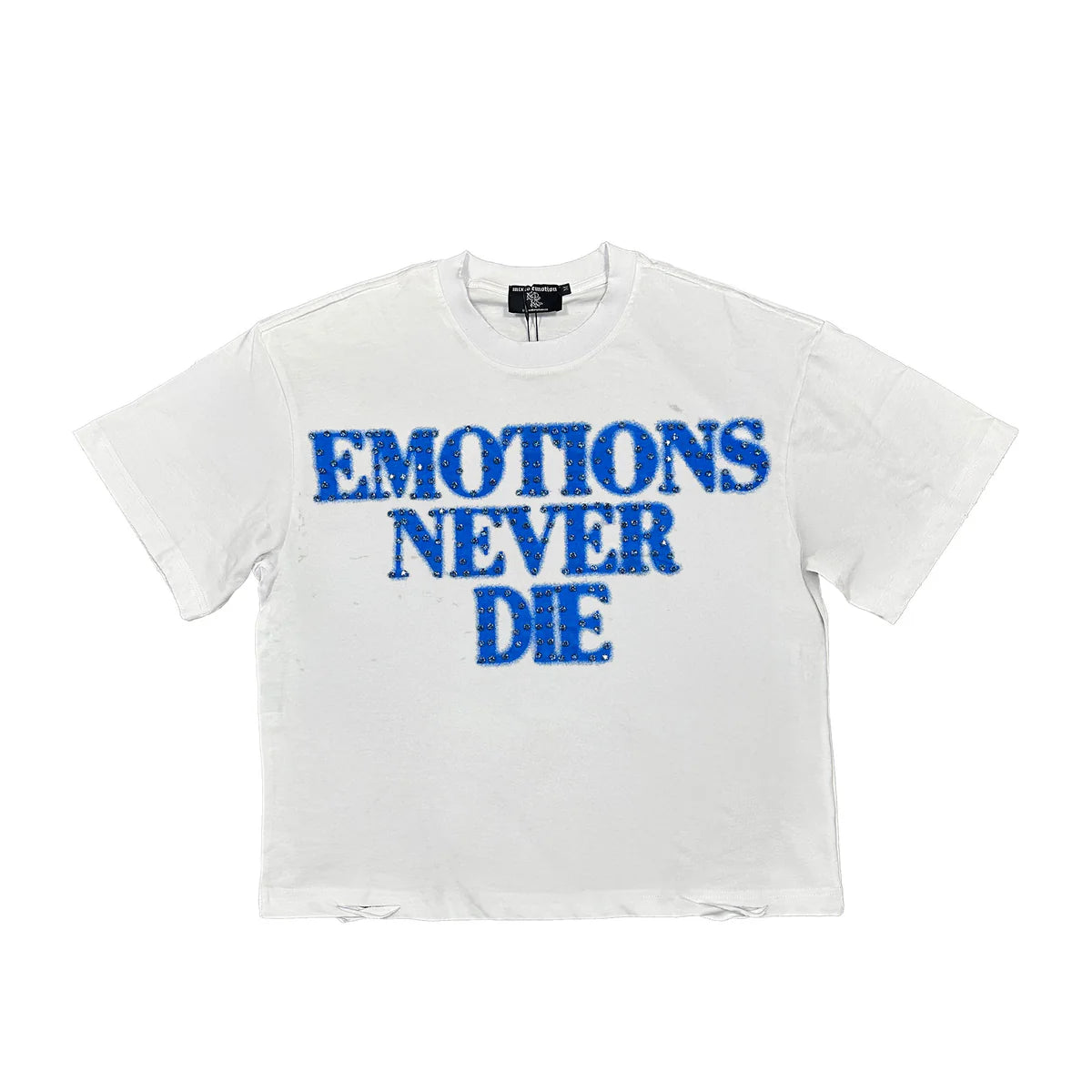 Mixed emotions Blue ‘End’ Rhinestone Tee