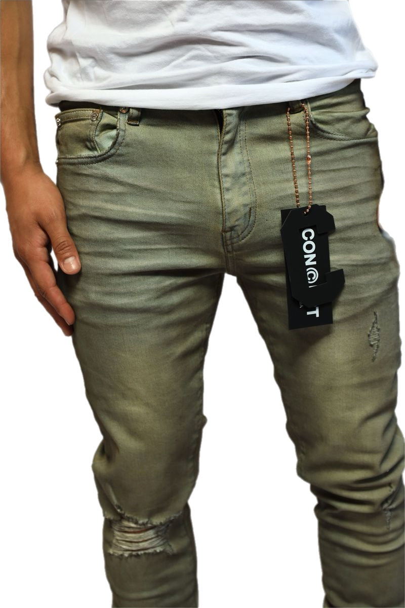 Concept Lead" skinny denim Jeans Green