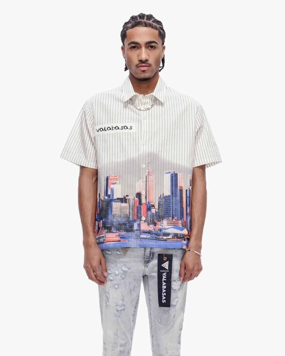 Valabasas Leave Town Pin-Striped BD W