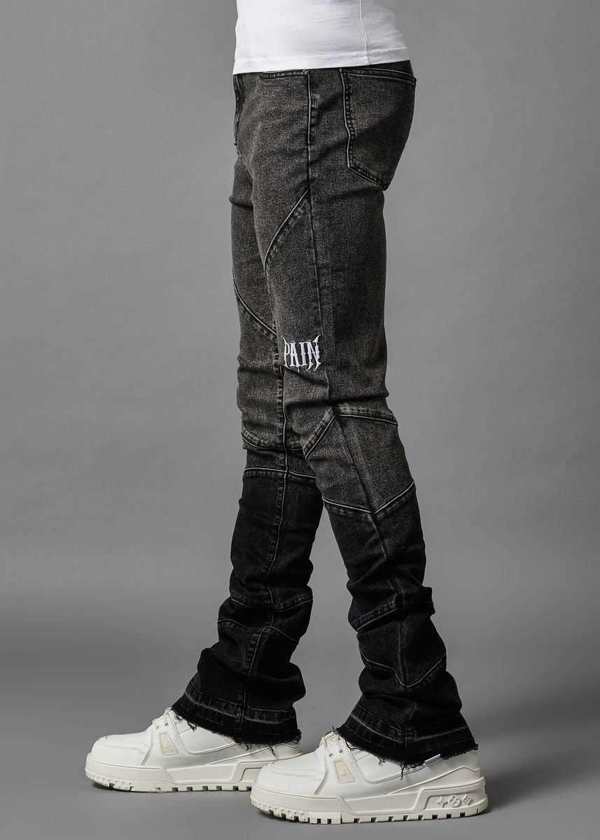 Pain Grey Fade Stacked Denim