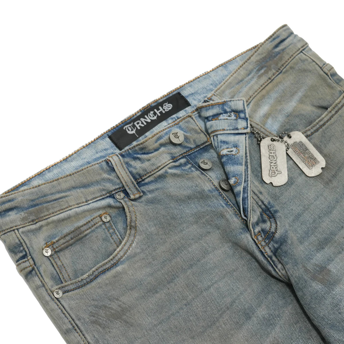 Trnchs
"ASHES" LIGHT BLUE WASH DENIM