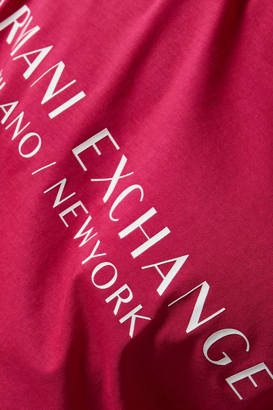 Armani Exchange Fuchsia slim fit icon logo Tshirt