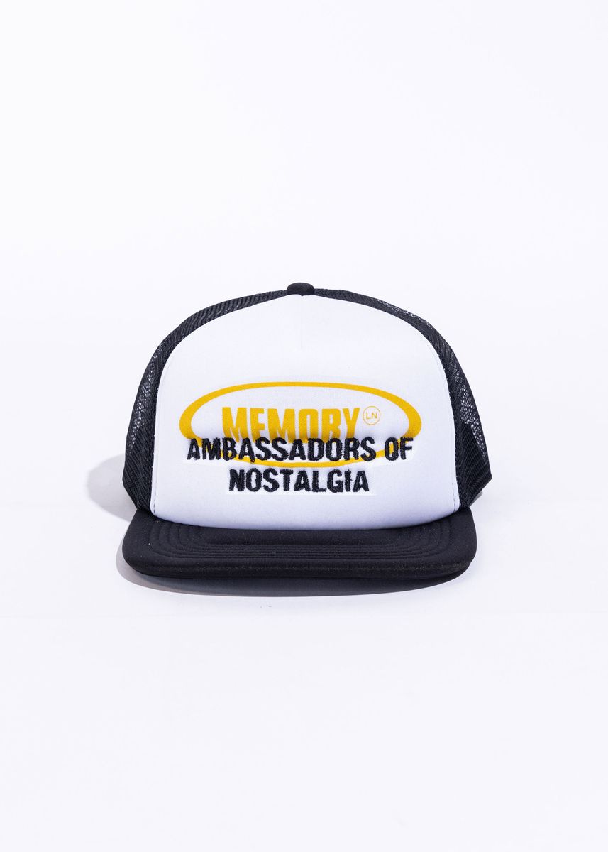 Memory lane oval text oval trucker cap (ML-ST25-407)