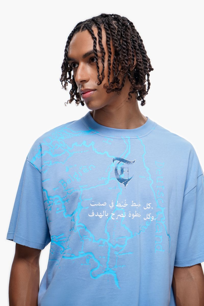 TRNCHS
"STITCHED IN SILENCE" BLUE TEE