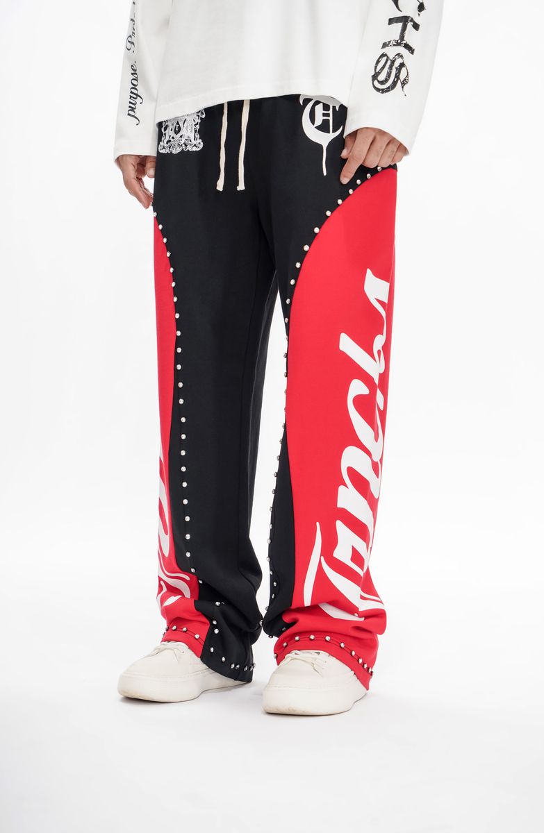 TRNCHS
"CROWNED PATH" BLACK/RED PANTS