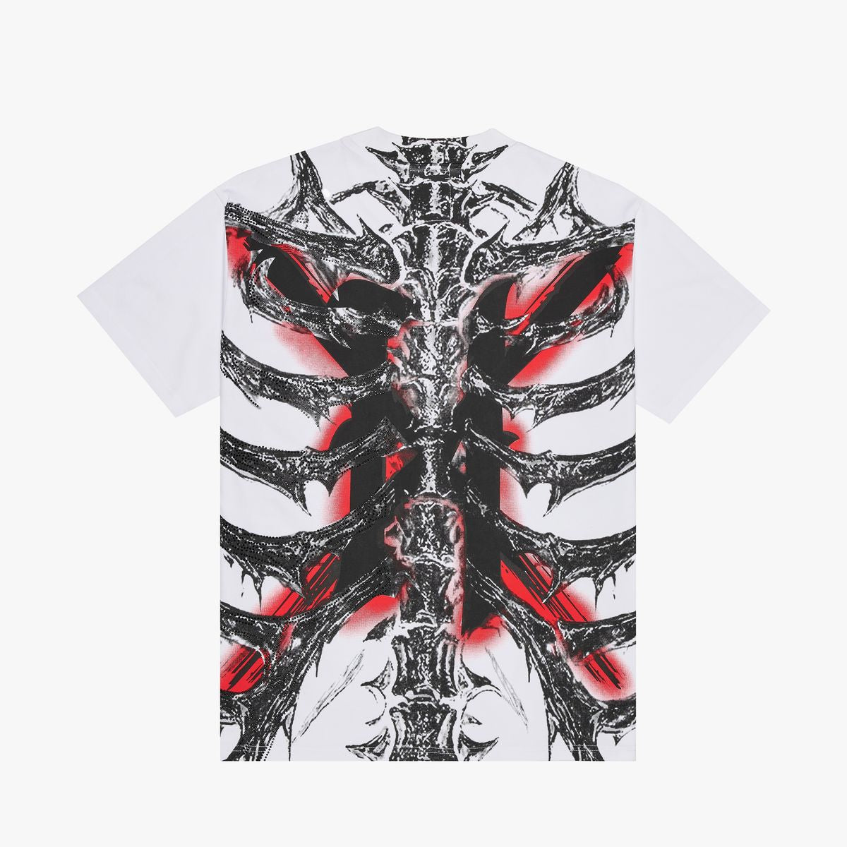 xhostile – rib cage white tee (xh-00036)