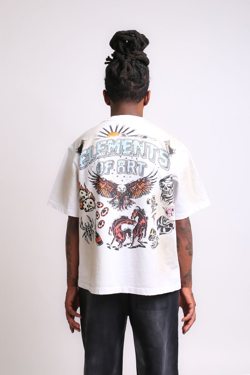 elements Outlaws Tee-White (EA-005)