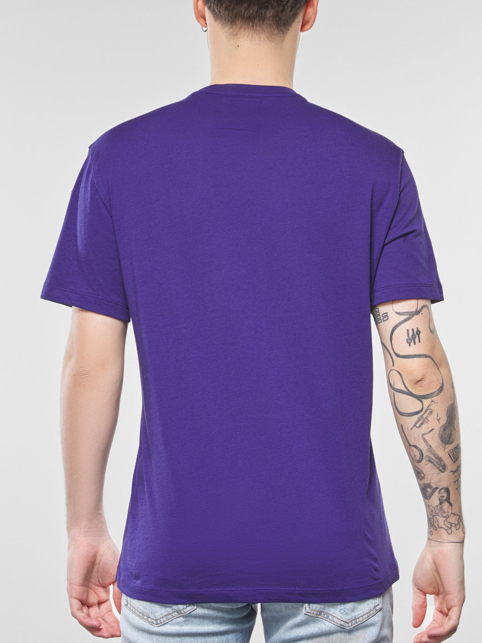 Armani Exchange Purple White Icon Logo Tshirt