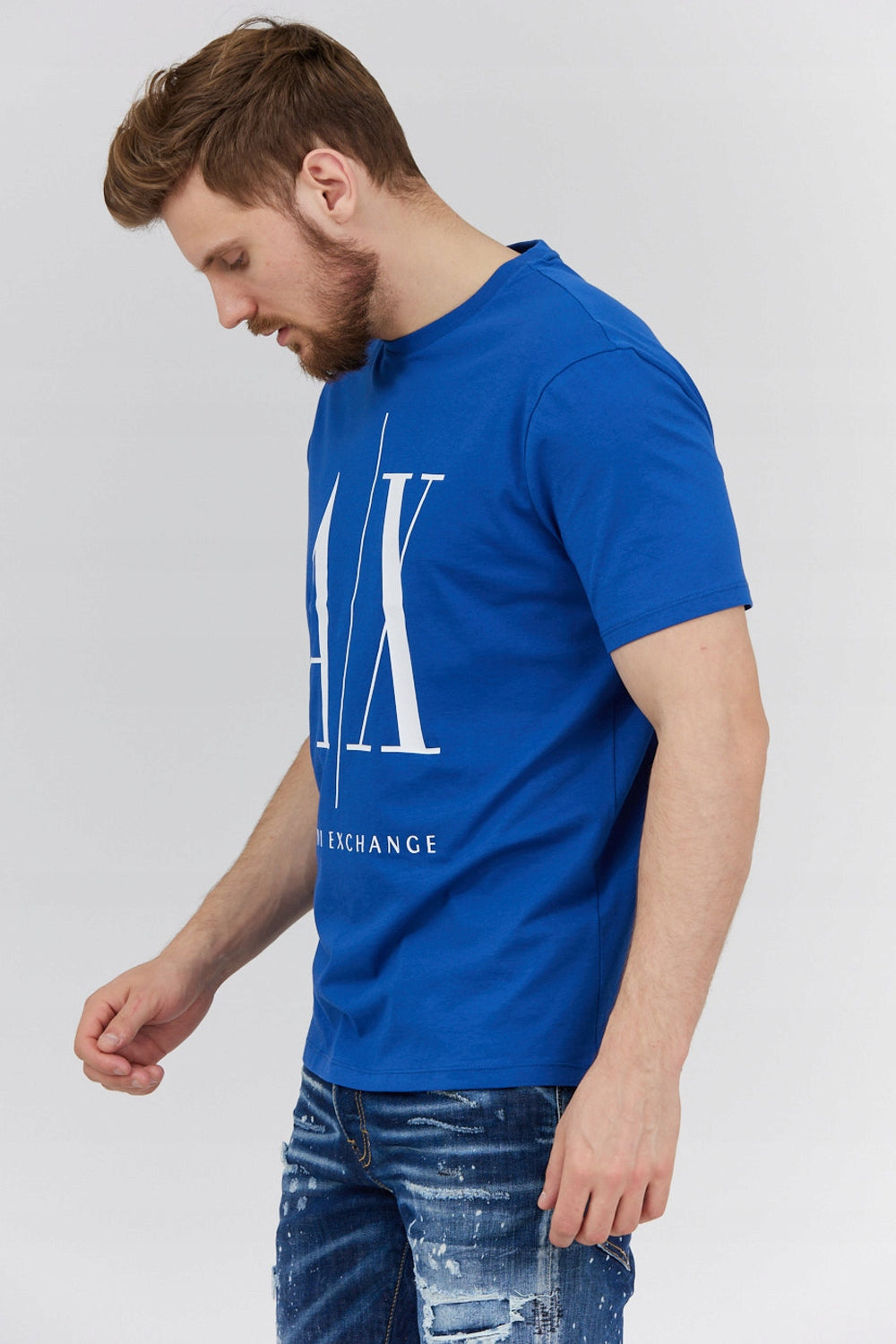 Armani Exchange ICON LOGO REGULAR FIT T-SHIRT (BLUE)