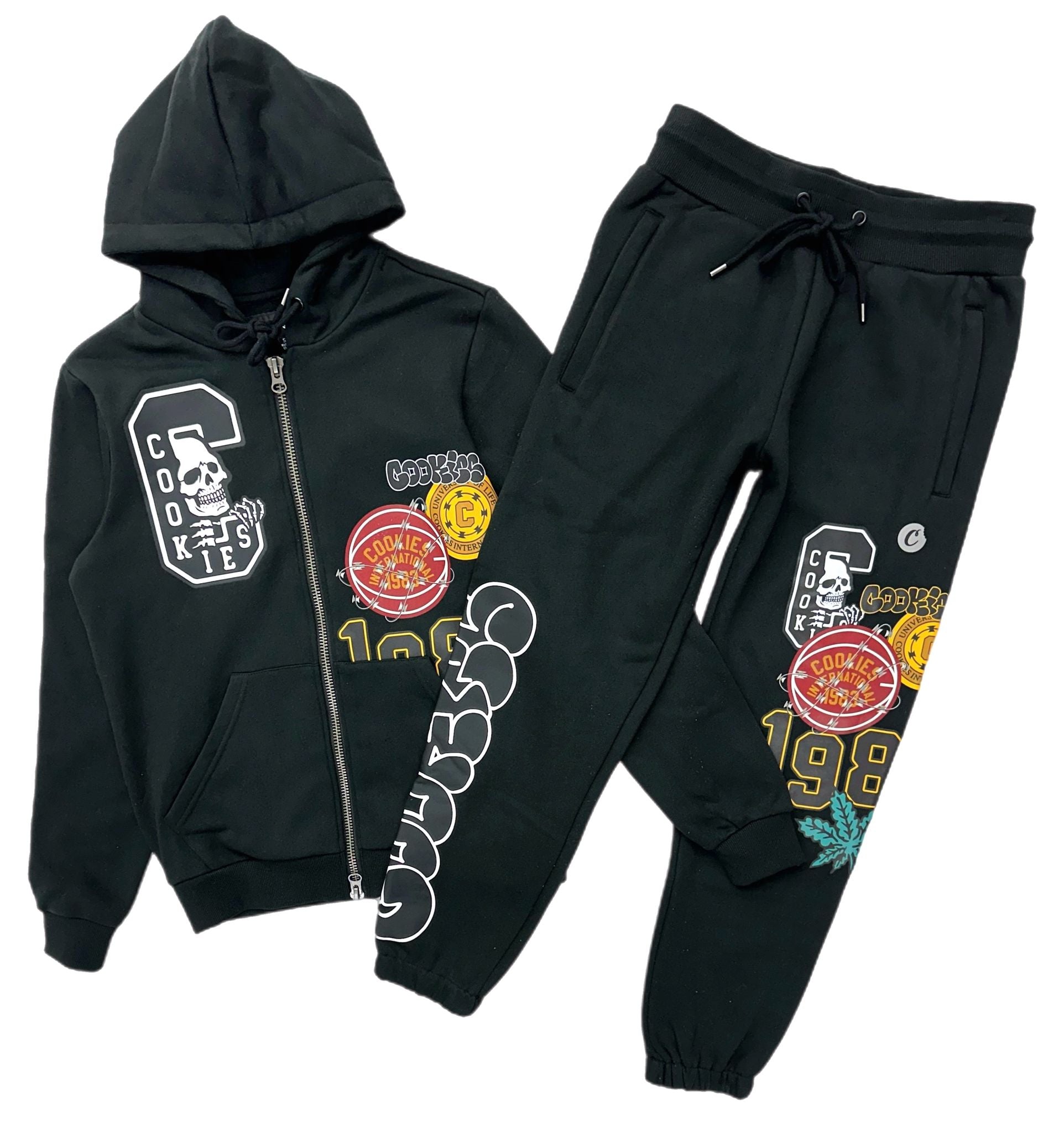 COOKIES LIVEWIRE FULL ZIP HOODIE JOGGING SET
Black