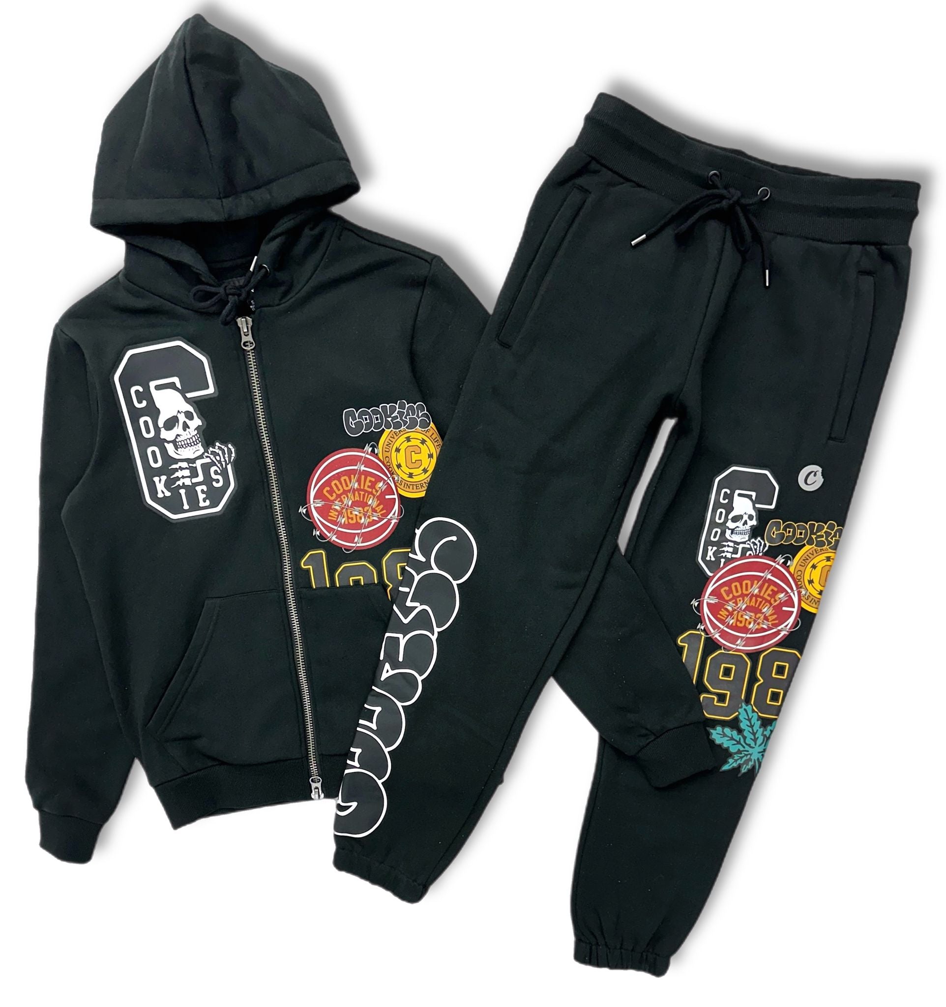COOKIES LIVEWIRE FULL ZIP HOODIE JOGGING SET
Black