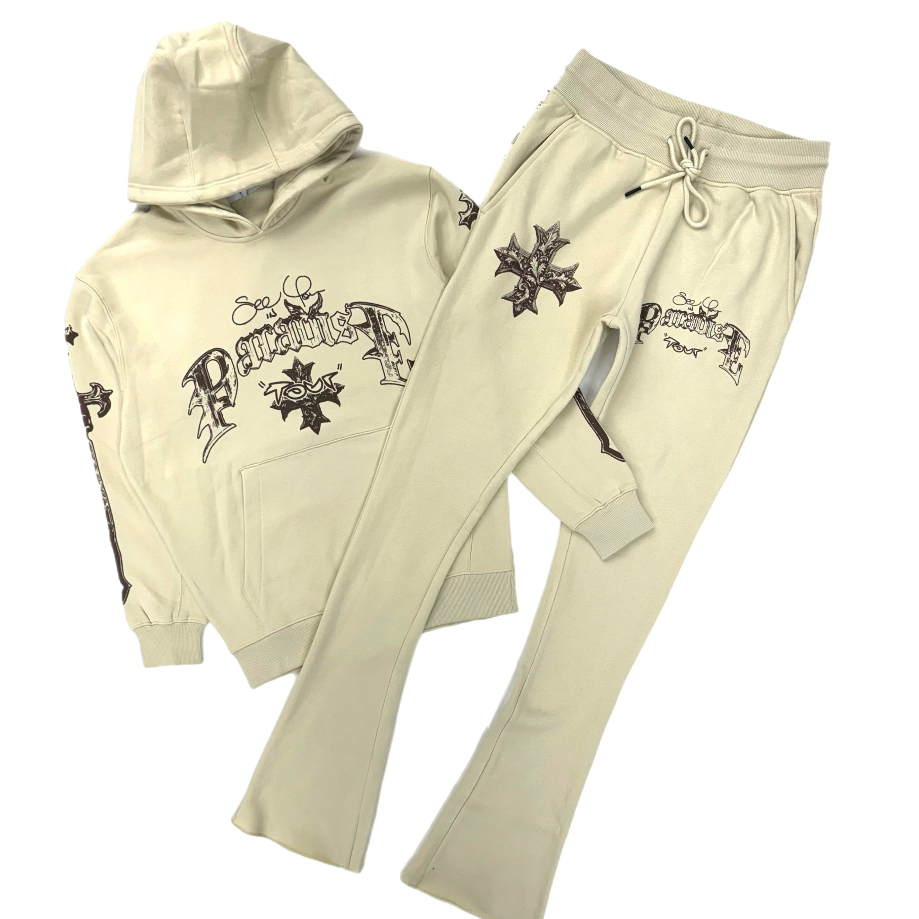 JORDAN CRAIG FLEECE JOGGING SET (cream)