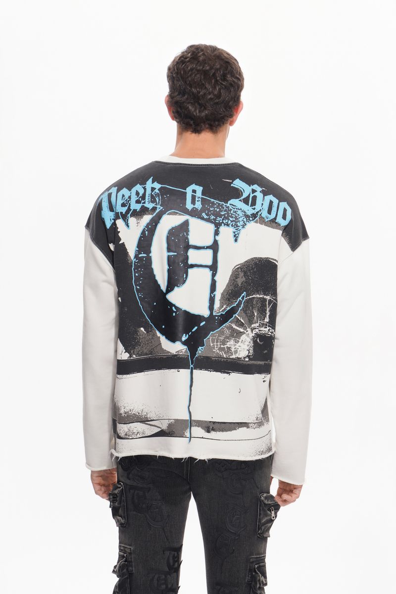 Trnchs Peek-A-Boo White Long Sleeve