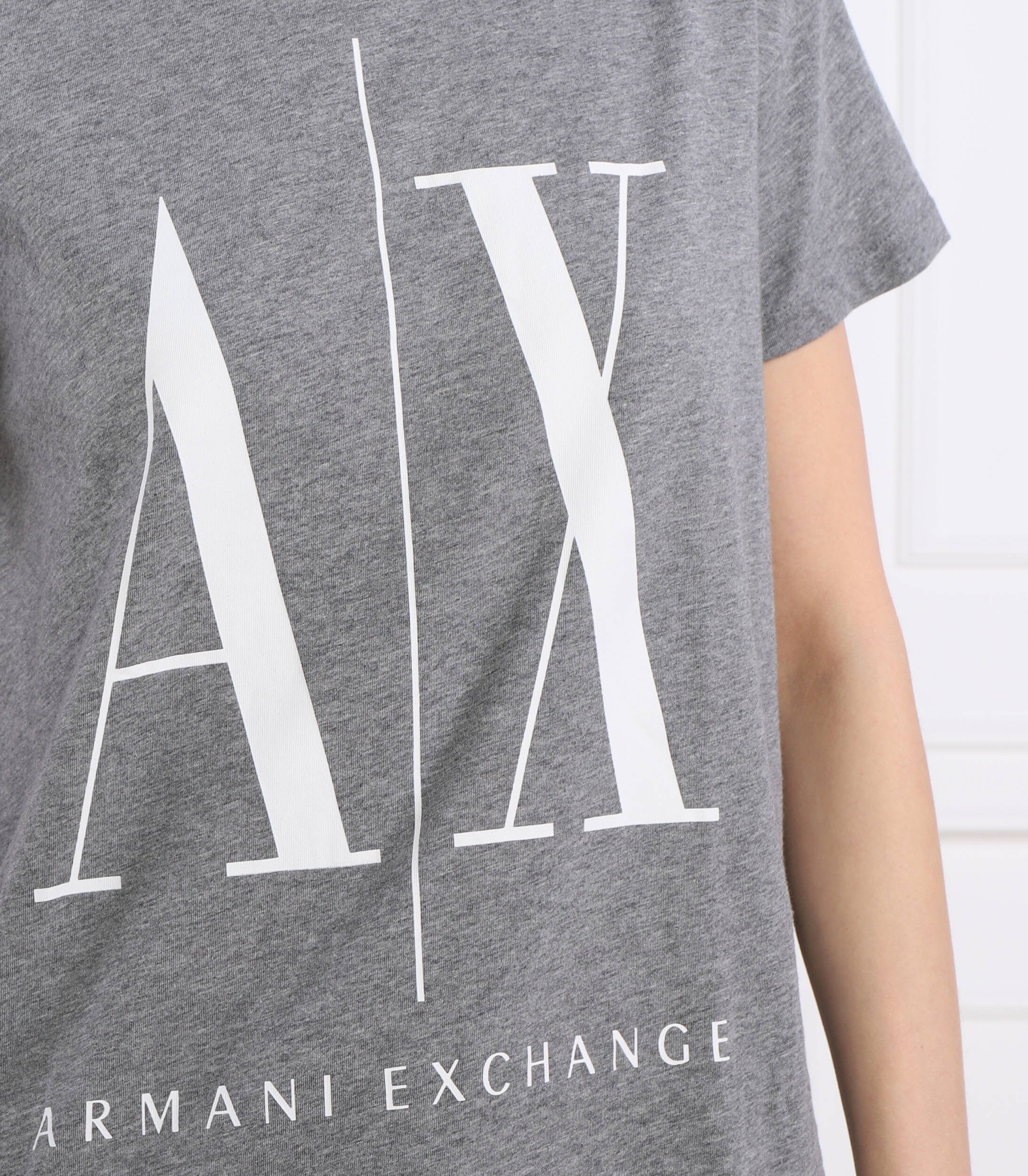 Armani Exchange Women Heather Grey Tshirt