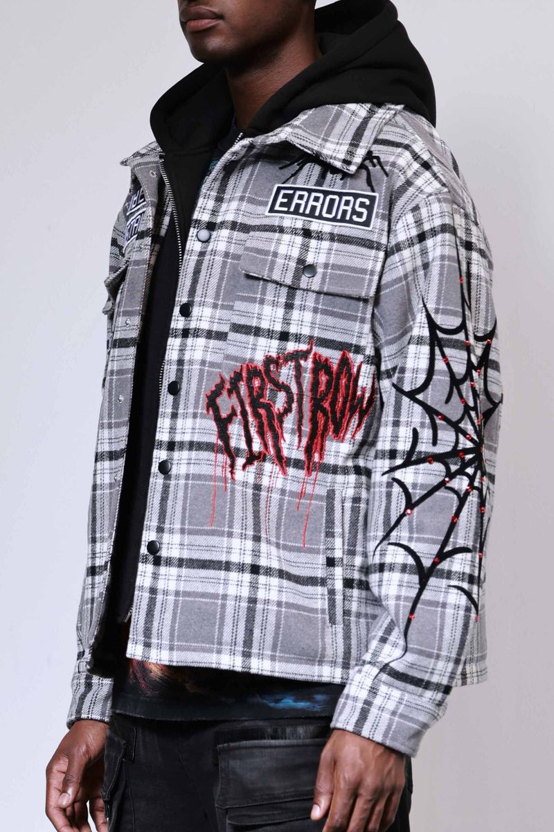 First row beware of structural error hood shacket