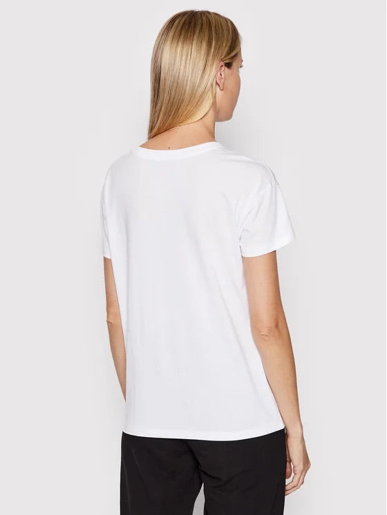 Armani Exchange Women White Regular Fit T-shirt