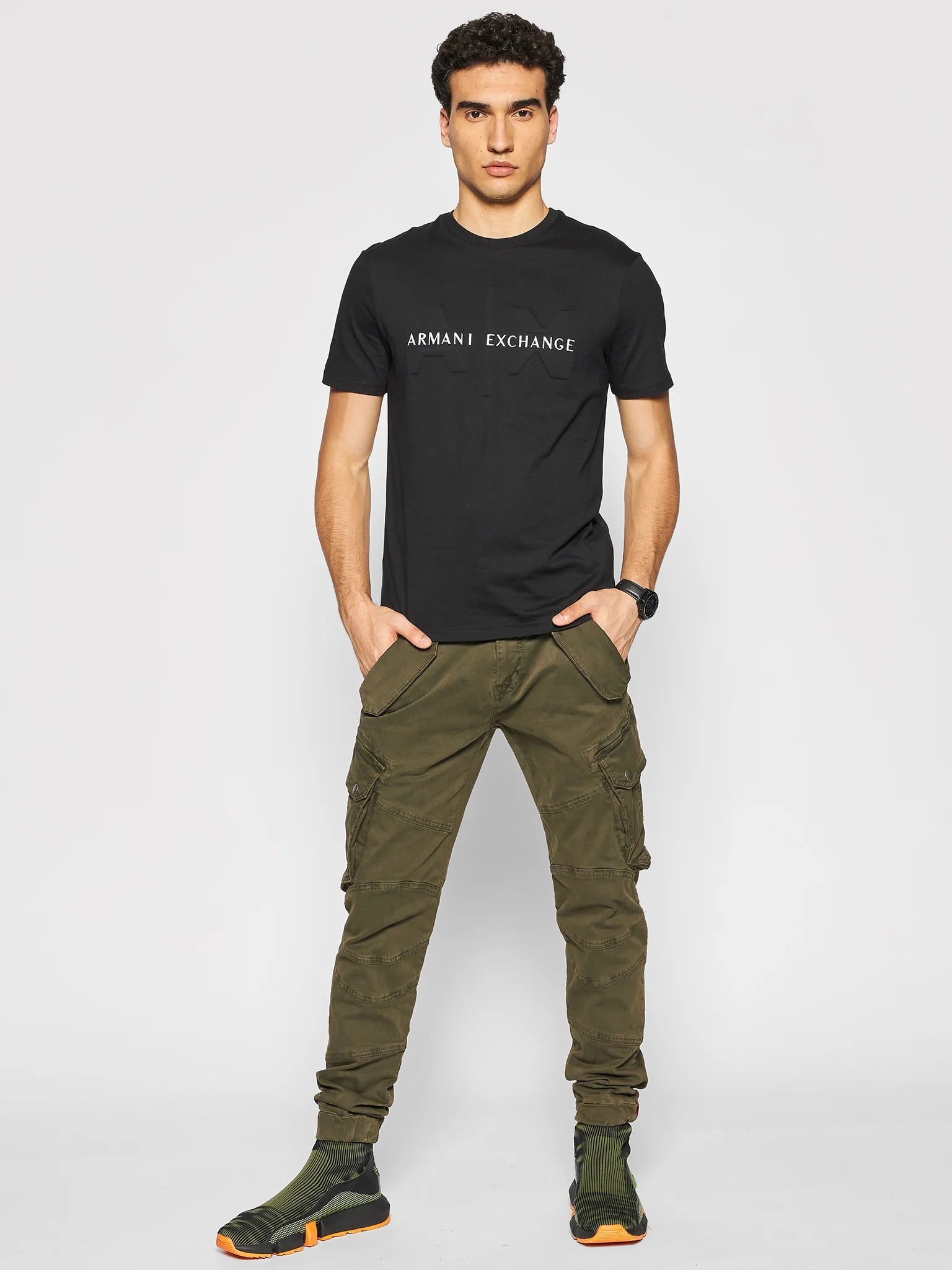 Armani Exchange Regular Black 3D Tshirt