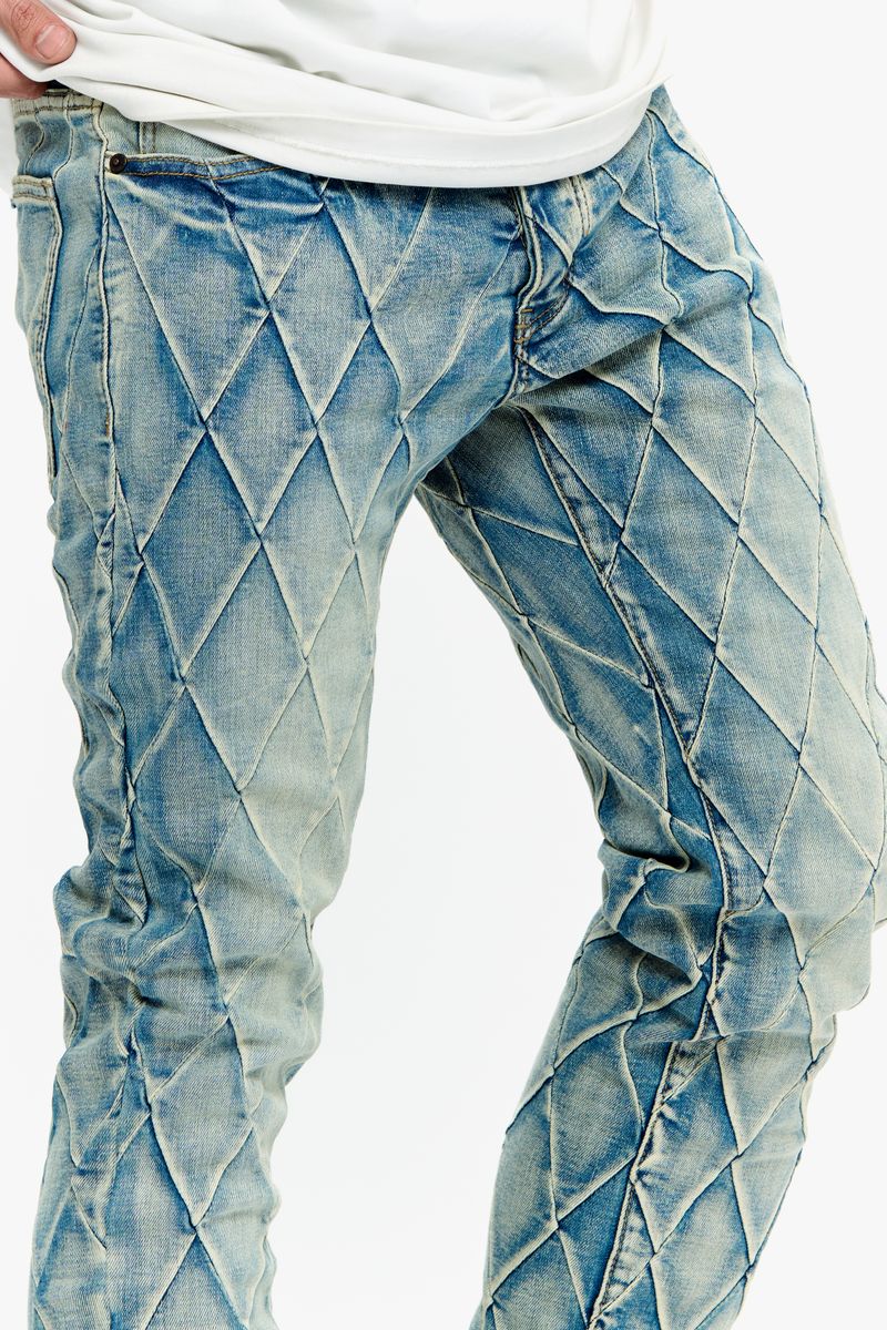 VALABASES Pop Stacked Jean Dark Vintage Blue (VLBS-VJ2-1025)