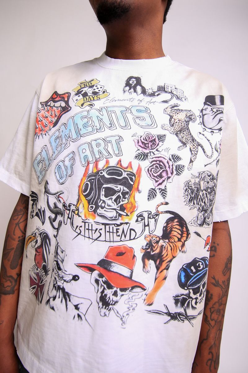 elements Outlaws Tee-White (EA-005)