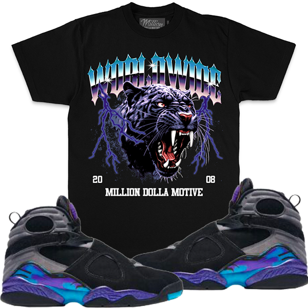 Million dollar Worldwide Tiger - Black T-Shirts