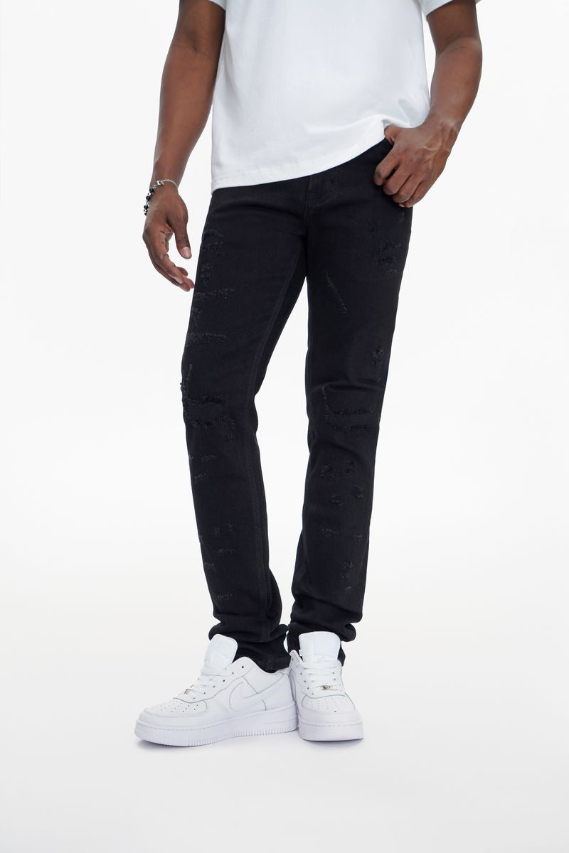 anom “everest” / black slim fit jeans