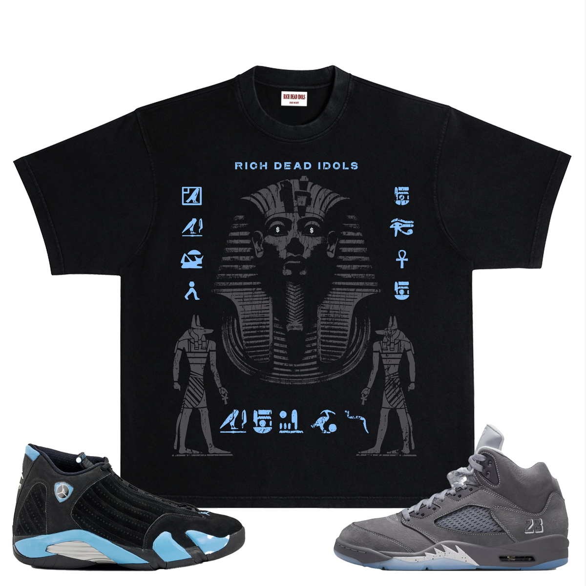 RICH DEAD IDOLS “PHARAOH” T-SHIRT – BLACK/GREY