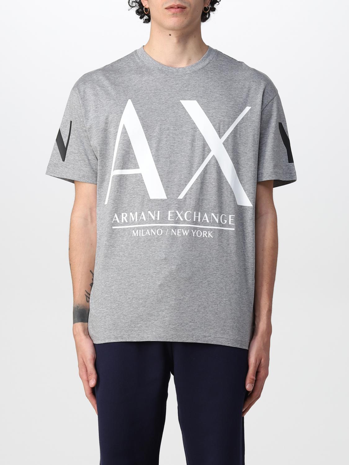 Armani Exchange Comfort Grey Oversized Icon Logo Tshirt