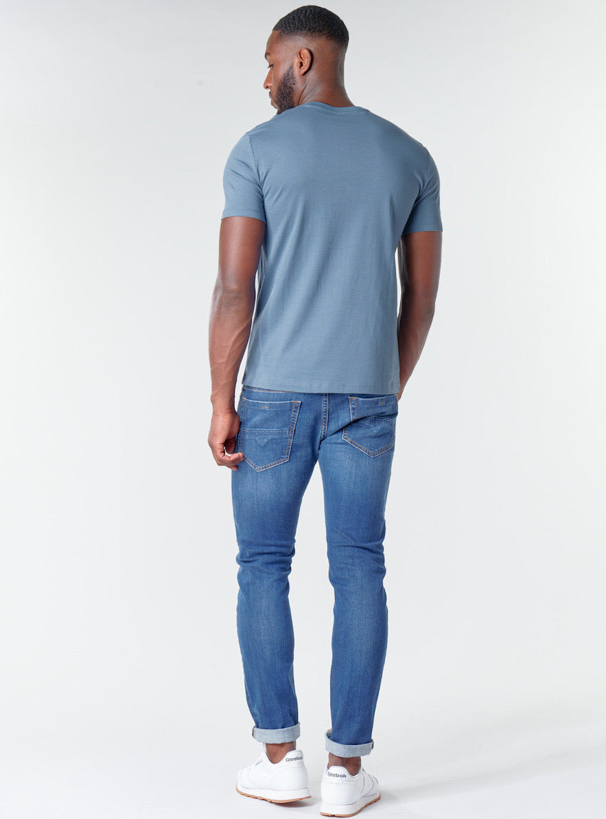 Armani Exchange Light Blue white Icon Logo Tshirt
