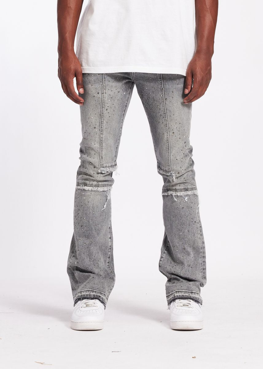 Crysp Denim WIZ FLARE - ICE GREY