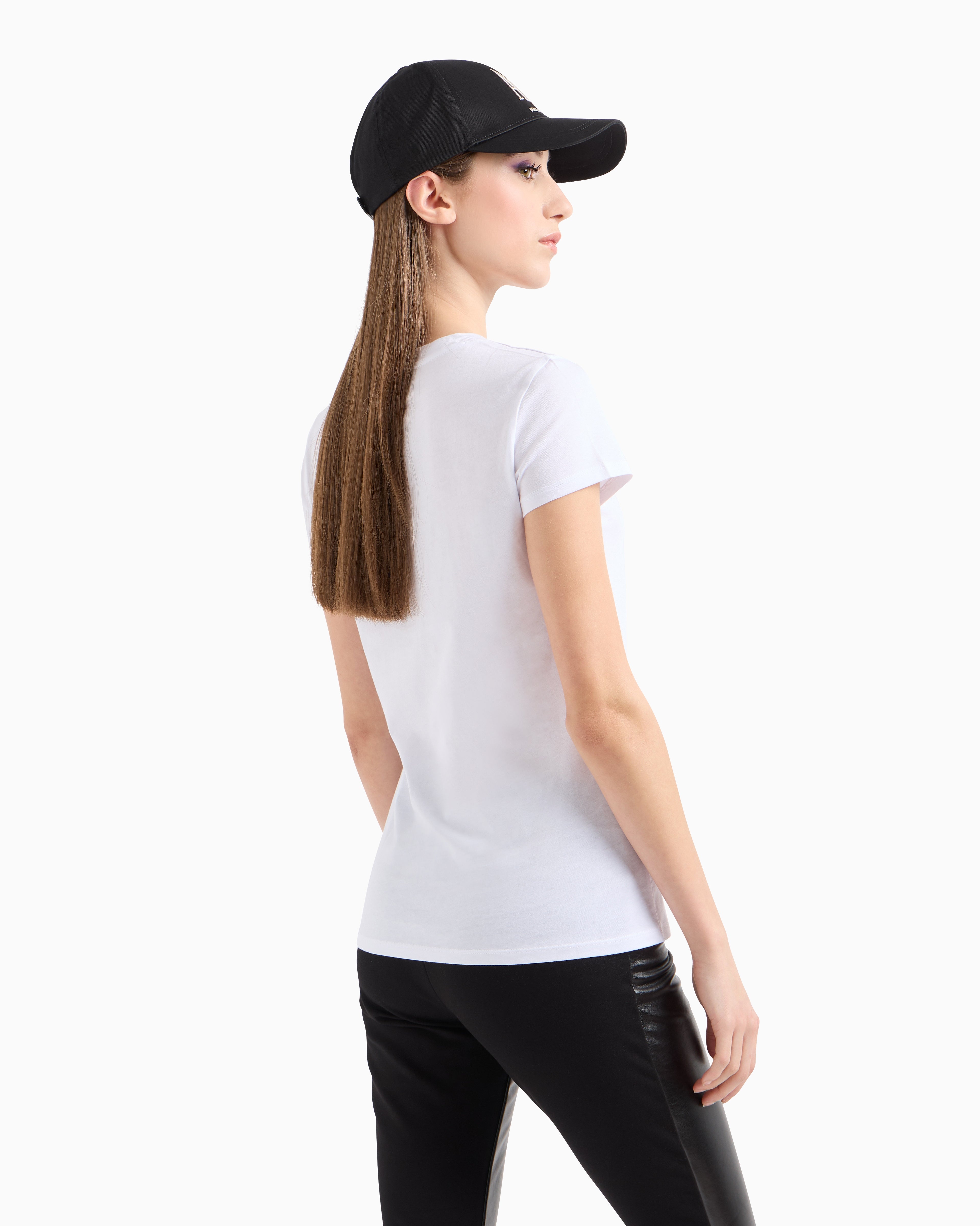 Armani Exchange women white black Tshirt