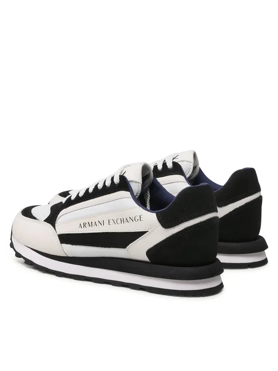 Armani Exchange runners in black/white