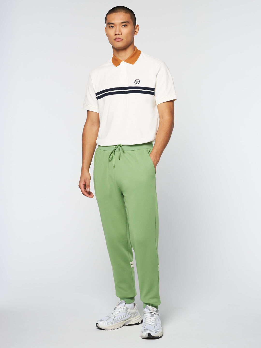 Sergio Tacchini DALLAS TRACK JACKET ARCHIVIO- JADE GREEN/ PEARL IVORY & Pants set