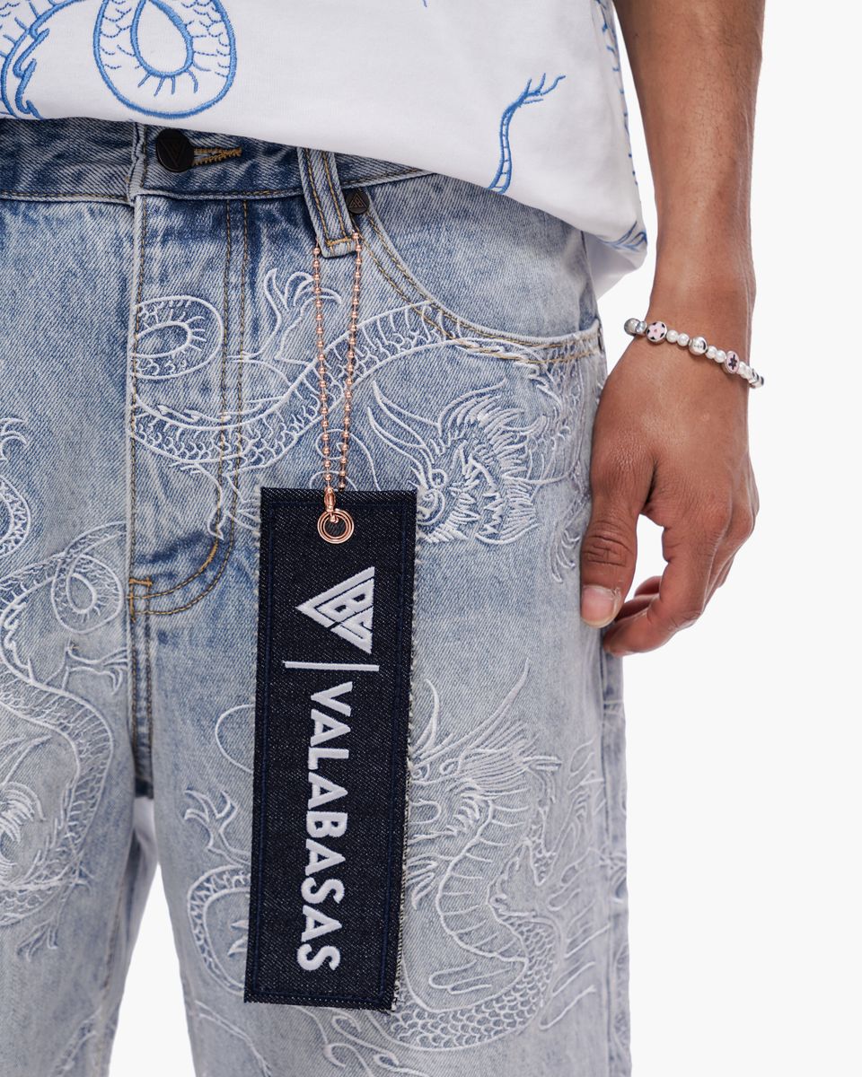 Valabasas Ganru Light Blue Wash Shorts