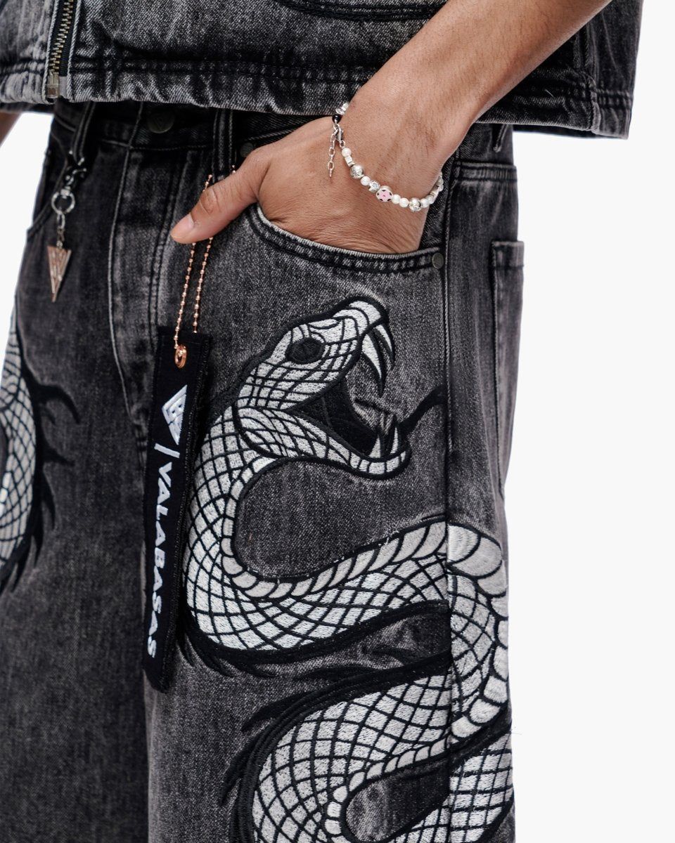 Valabasas GLACIER COIL BAGGY JORTS GREY WASH