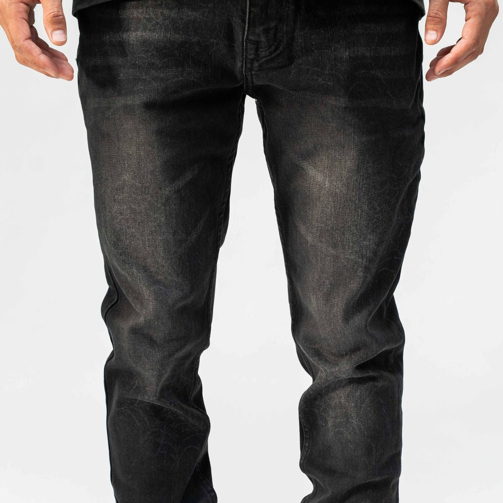 PALI “SKULL” FADE BLACK JEANS