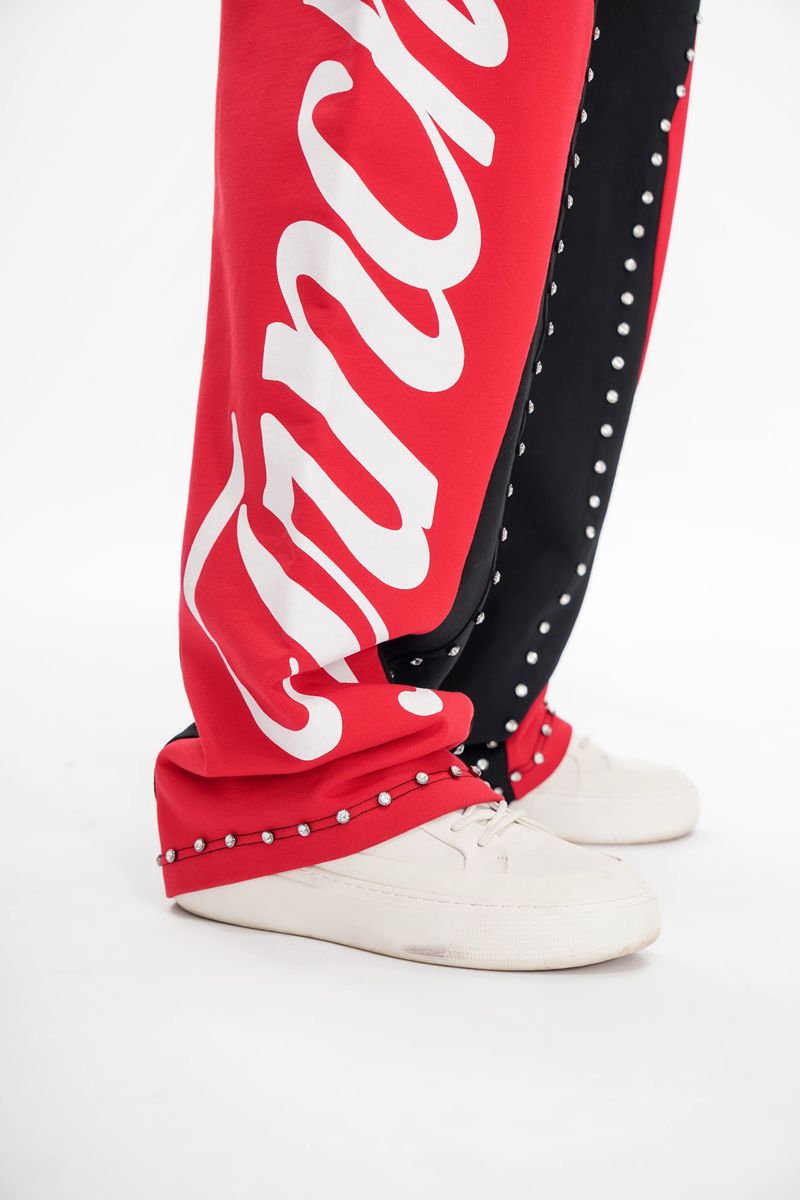 TRNCHS
"CROWNED PATH" BLACK/RED PANTS