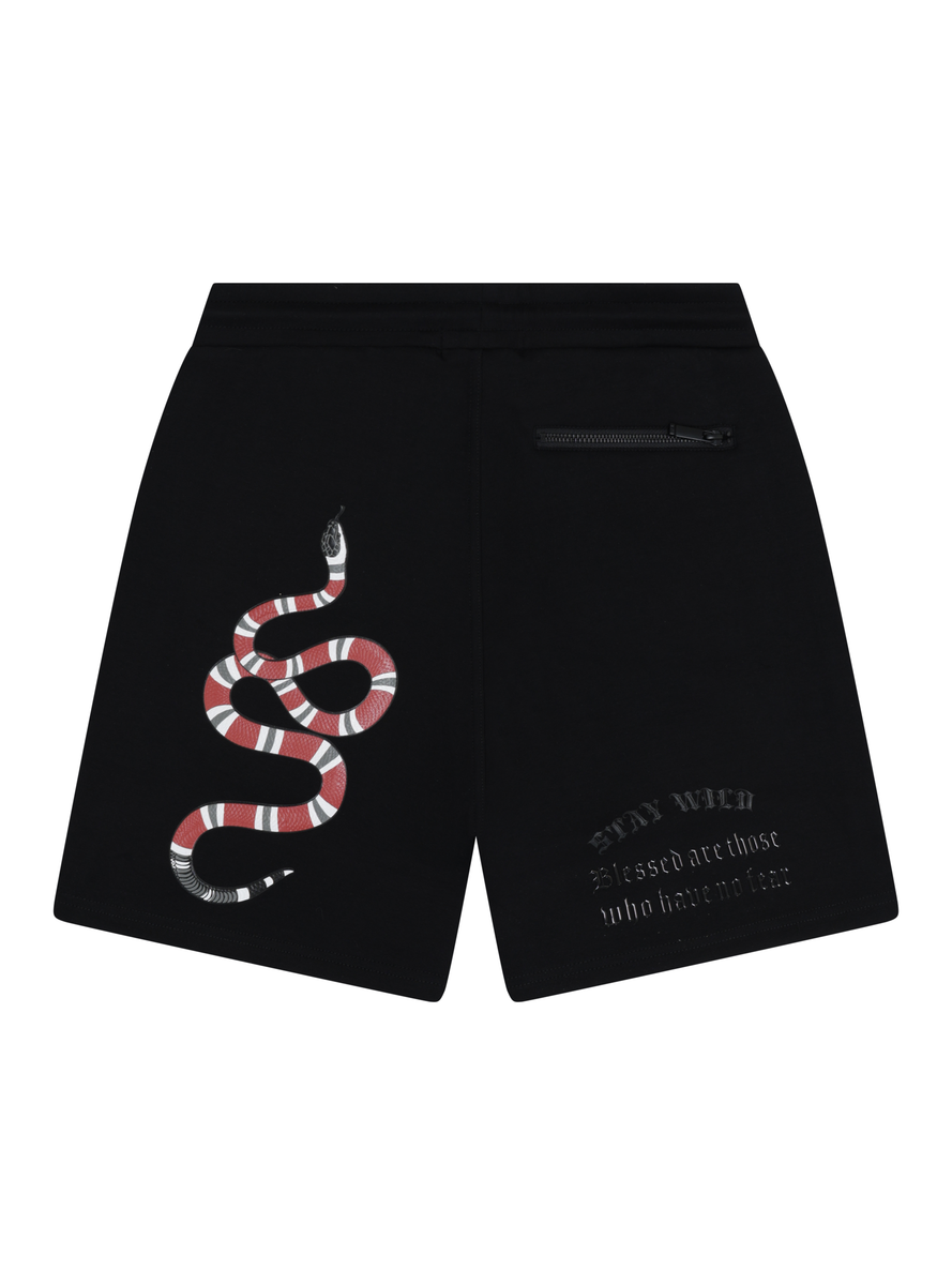Roberto vino Snake Shorts-BLACK
