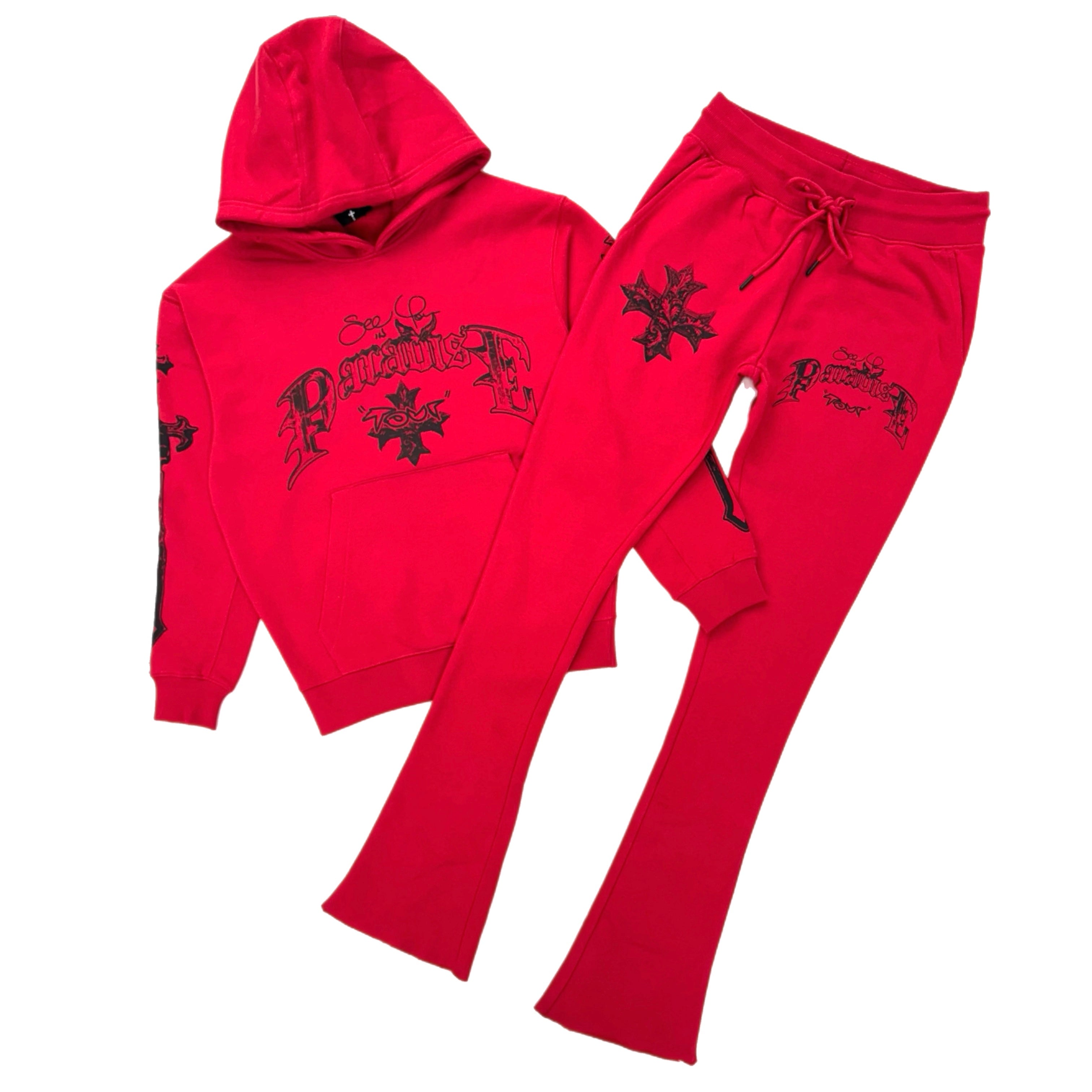 JORDAN CRAIG FLEECE JOGGING SET (RED)